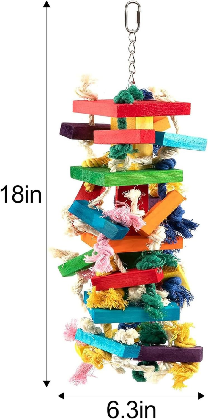 Extra Large Bird Parrot Toys for Macaws, African Grey, Amazon Parrots Christmas Bird Gifts - Image 6