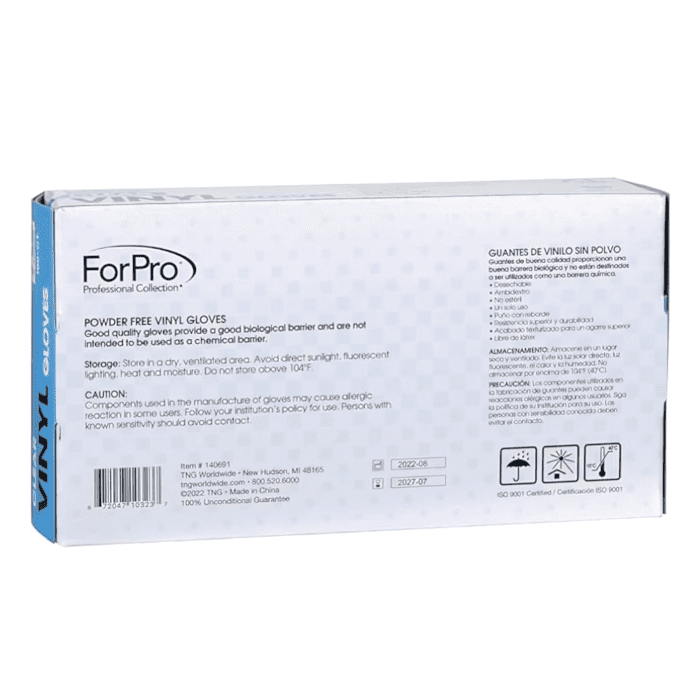 Forpro Disposable Vinyl Gloves, Clear, Industrial Grade, Powder-Free, Latex-Free, Non-Sterile, Food Safe, 2.75 Mil. Palm, 3.9 Mil. Fingers, X-Large, 100-Count - Image 4