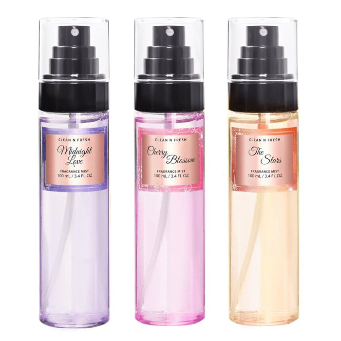 Body Spray for Women, Body Mist, Fragrance Mist Gift Sets, Pack of 3, Each 3.4 Fl Oz, Total 10.2 Fl Oz, Cherry Blossom