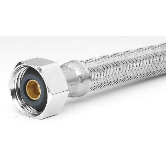 3/8-In Compression X 1/2-In FIP X 20-In Braided Stainless Steel Flexible Faucet Supply Line - Image 4