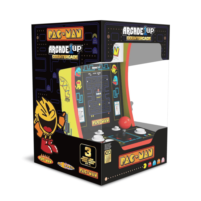 Pac-Man Countercade – 3 Classic Games, Retro Game Console for Home, Portable Console with 7-Inch Screen, Table-Top Video Game for Game Room - Image 3