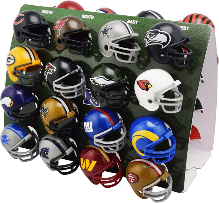 32 Piece NFL Helmet Tracker Set - Gumball Size Helmets - All NFL Current Logo'S - New 2023 Set - Image 2