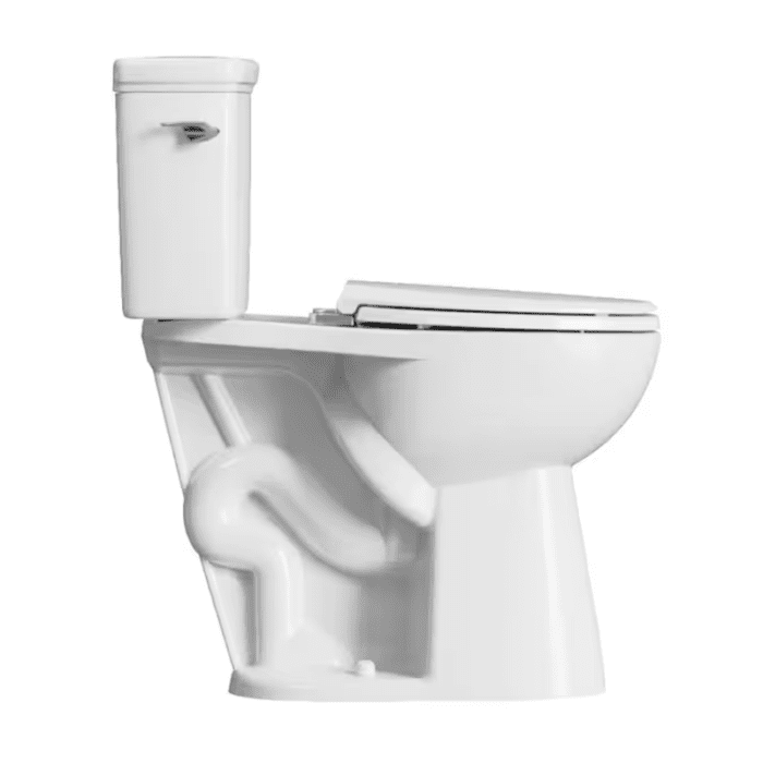 White Elongated Tall Height Soft Close 2-Piece Toilet 12-In Rough-In Watersense 1.28 GPF - Image 5