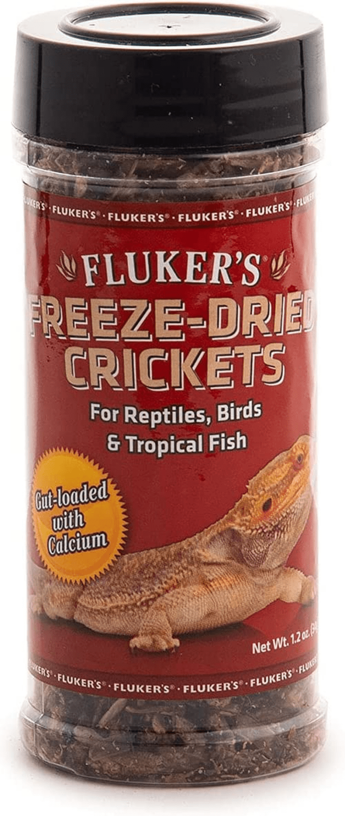 Freeze Dried Crickets, Ideal for Reptiles, Birds, and Fish, Packed with Protein and Essential Nutrients, 1.2 Oz