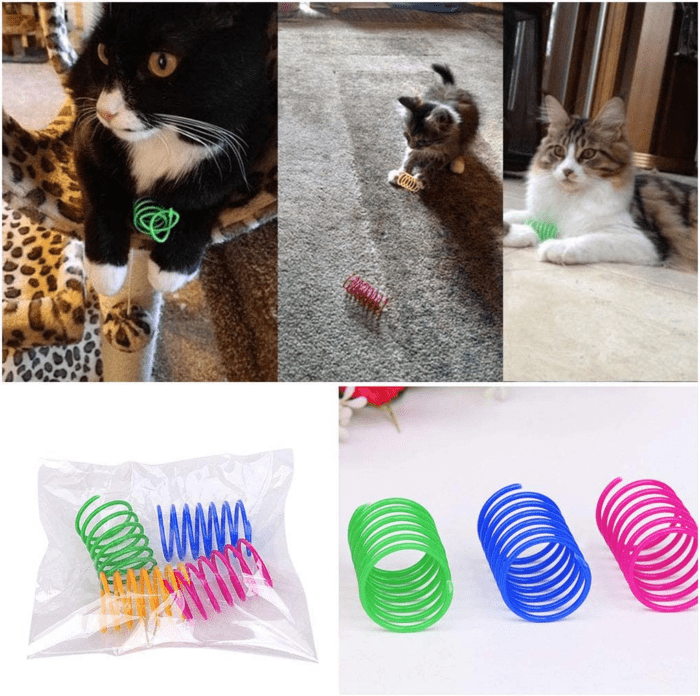 Cat Spiral Spring, 12 Pc Cat Creative Toy to Kill Time and Keep Fit Interactive Cat Toy Sturdy Heavy Plastic Spring Colorful Springs Cat Toy for Swatting, Biting, Hunting Kitten Toys - Image 8