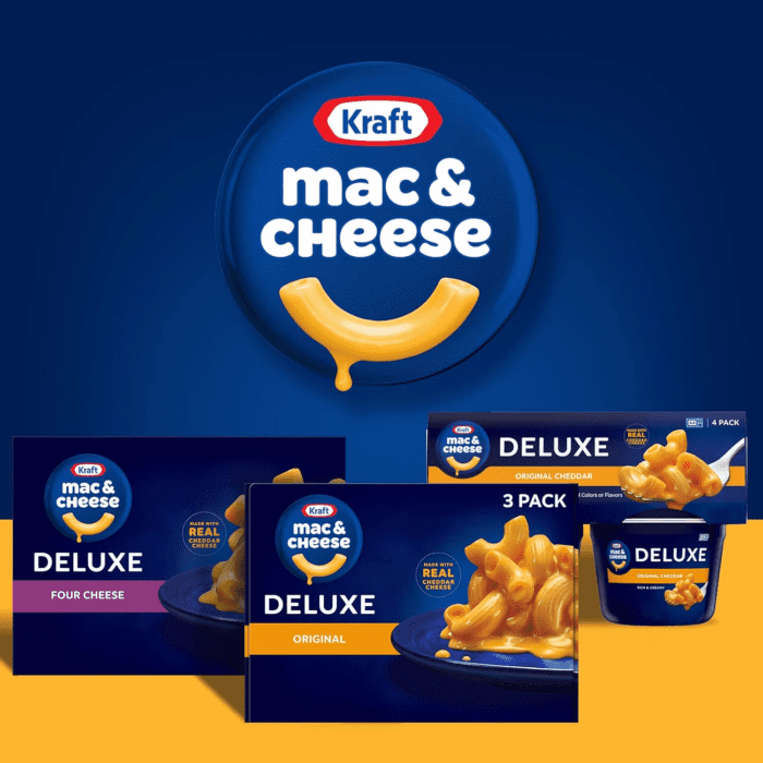 Kraft Deluxe Original Mac & Cheese Macaroni and Cheese Dinner, 3 Ct Pack, 14 Oz Boxes - Image 8