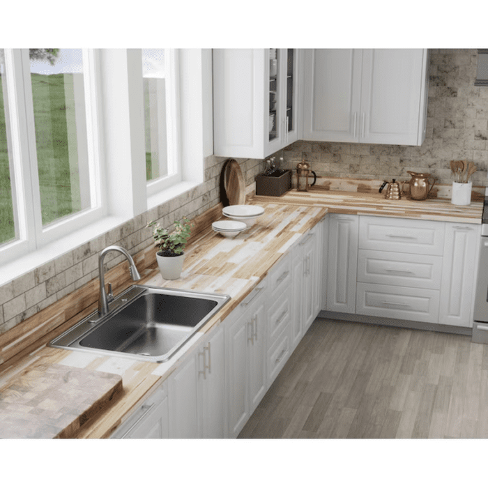 6-Ft X 25-In X 1.5-In Finger-Jointed Natural Acacia Butcher Block Countertop - Image 3