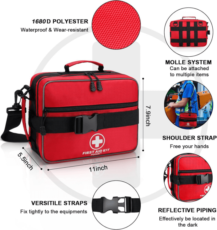 Premium 420 Piece Large First Aid Kit for Home, Car, Travel, Camping, Truck, Hiking, Sports, Office, Vehicle & Outdoor Emergencies - Emergency Medical Kits, Businesses & Home Medical Supplies - Image 4