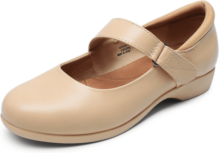 Womens Ballet Mary Jane Flats, Comfortable Business Office Dress Shoes for Women Dressy and Work with Ankle Strap