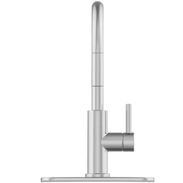 Harlow Spot Free Stainless Steel Single Handle Pull-Down Kitchen Faucet with Sprayer (Deck Plate and Soap Dispenser Included) - Image 8