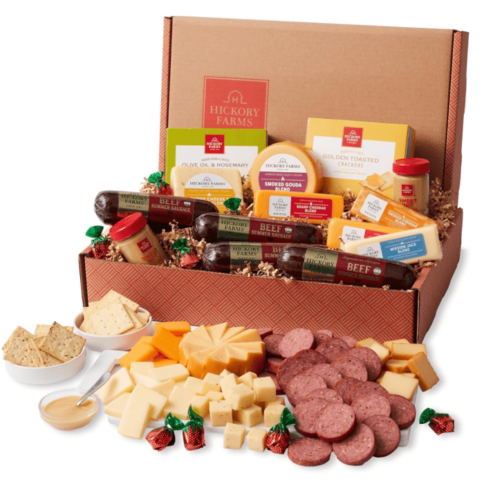 Signature Beef Meat & Cheese Gift Basket (Extra Large) - Food Gift Box | Charcuterie Board Food - Summer Sausage and Cheese | Christmas Gift Basket | Holiday Gift Basket | Housewarming Gift - Image 2