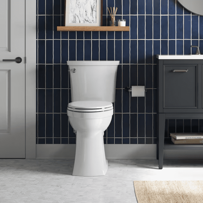 Elliston Tall White Elongated Tall Height Soft Close 2-Piece Toilet 12-In Rough-In Watersense 1.28 GPF - Image 12