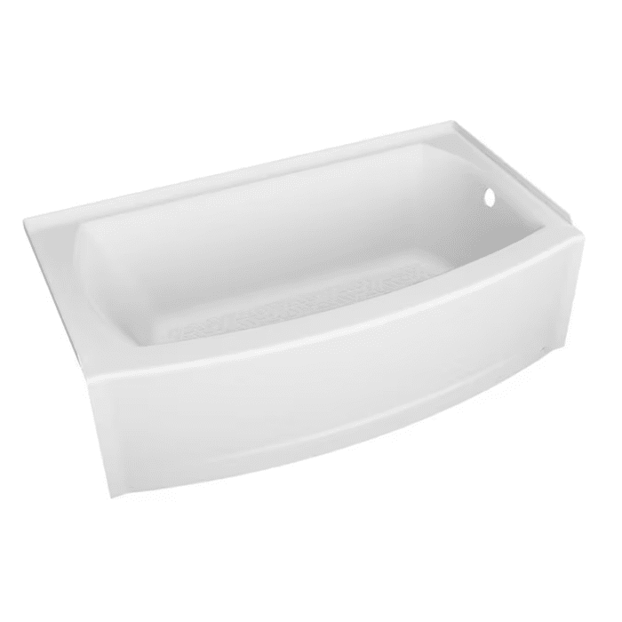 Elevate 60-In X 30-In Arctic White Fiberglass/Plastic Composite Alcove Soaking Bathtub (Right Drain) - Image 6