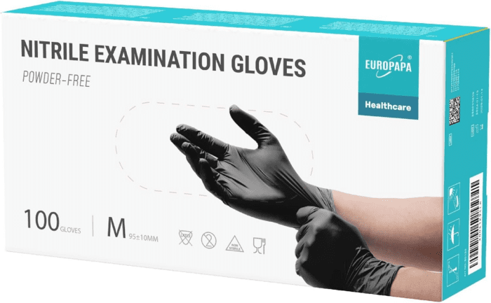 Nitrile Examination Gloves, Pack of 100