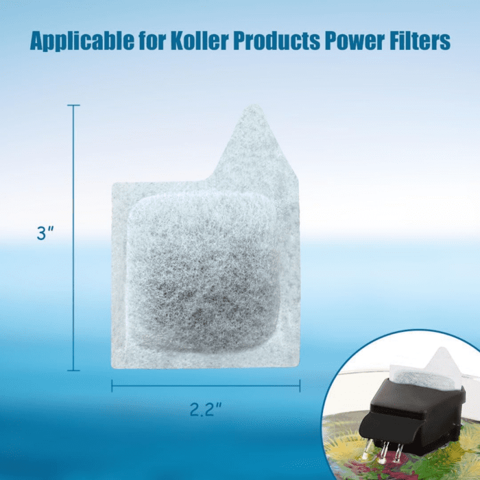 Koller Products XS 6-Pack Filter Cartridges, Replacement Cartridge for Koller Products Fish Tanks - Image 2