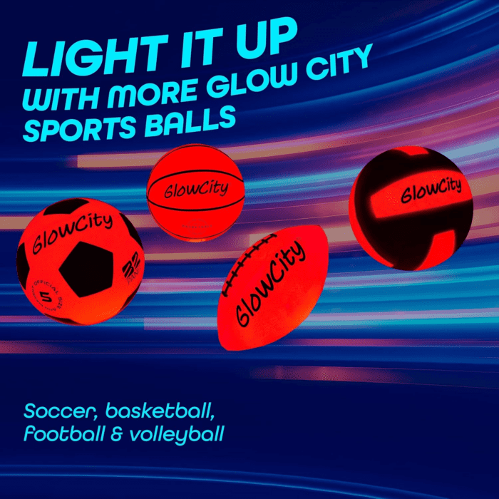 Glow in the Dark Football - Light up LED Ball - Perfect for Evening Play, Camping, and Beach Fun! - Image 2