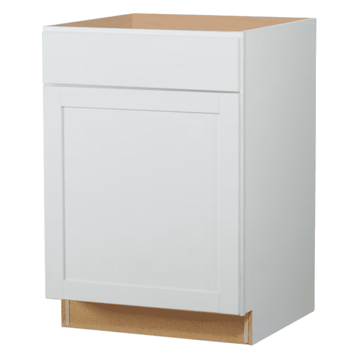 Arcadia 12-In W X 35-In H X 23.75-In D White 1-Drawer Base Fully Assembled Cabinet (Recessed Panel Shaker Style) - Image 20