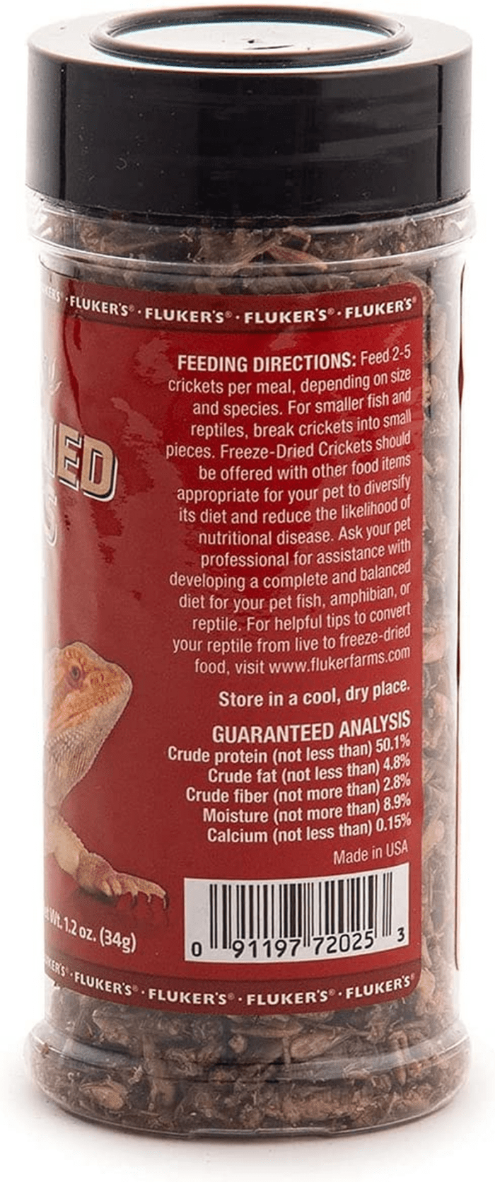 Freeze Dried Crickets, Ideal for Reptiles, Birds, and Fish, Packed with Protein and Essential Nutrients, 1.2 Oz - Image 4