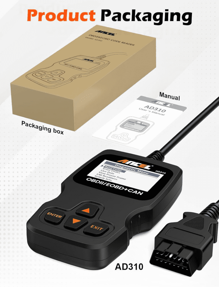 AD310 Classic Enhanced Universal OBD II Scanner Car Engine Fault Code Reader CAN Diagnostic Scan Tool, Read and Clear Error Codes for 1996 or Newer OBD2 Protocol Vehicle (Black) - Image 8