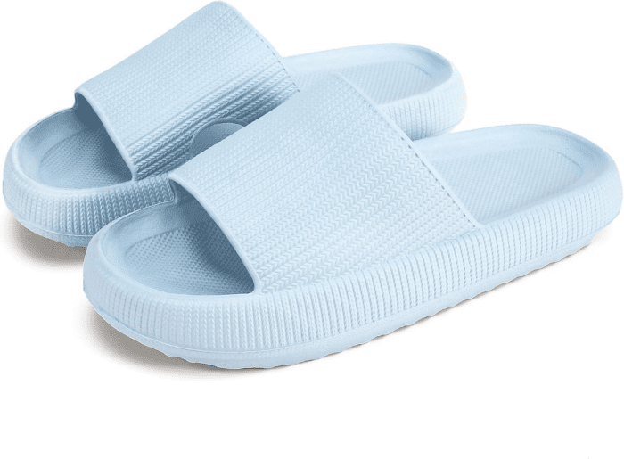 Cloud Slippers for Women and Men, Pillow House Slippers Shower Shoes Indoor Slides Bathroom Sandals, Ultimate Comfort, Lightweight, Thick Sole, Non-Slip, Easy to Clean