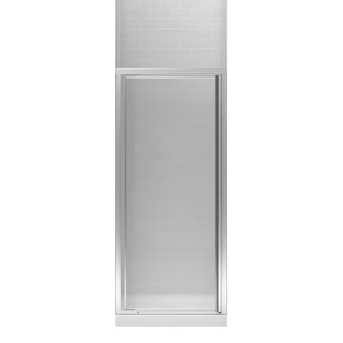 Deluxe Silver 27-1/2-In to 31-1/4-In W X 65.5-In H Framed Pivot Shower Door - Image 3