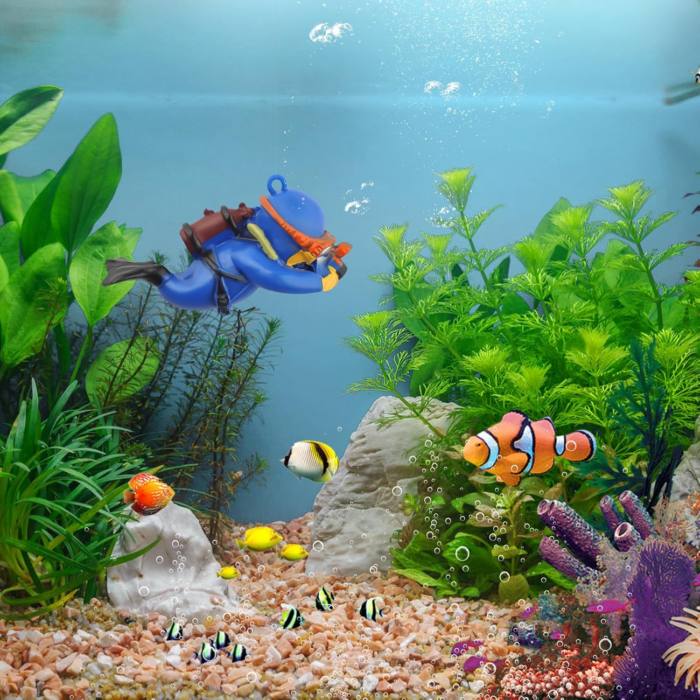 Floating Fish Tank Decorations, Aquarium Decorations, Lovely Diver Fish Tank Decorations, Floating Device Fish Tank Accessories，Suitable for All Kinds of Fish Tanks… - Image 5