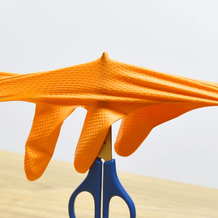 Thor Grip Heavy Duty Industrial Orange Nitrile Gloves with Raised Diamond Texture, 8-Mil, Latex Free, Powder Free - Image 4