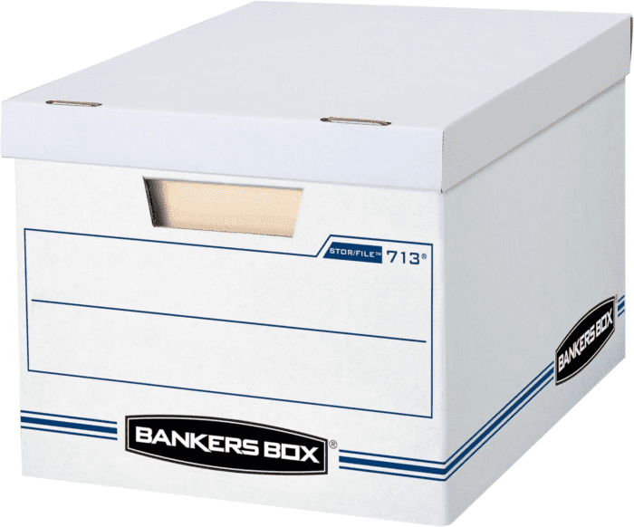 12 Pack Standard Duty File Storage Boxes, Standard Assembly, Removable Lid, Letter/Legal (0071301)