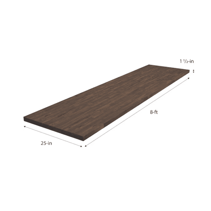 8-Ft X 25-In X 1.5-In Espresso Stain Acacia Butcher Block Countertop - Image 9