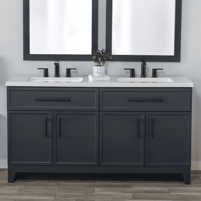 Potter 48-In White Single Sink Bathroom Vanity with White Cultured Marble Top - Image 31