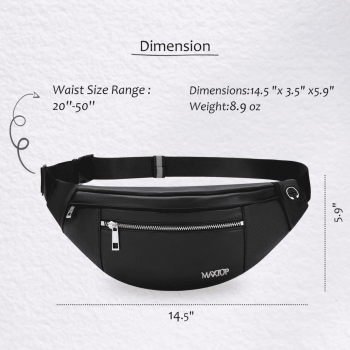 Large Crossbody Fanny Pack with 4-Zipper Pockets,Gifts for Enjoy Sports Festival Workout Traveling Running Casual Hands-Free Wallets Waist Pack Phone Bag Carrying All Phones - Image 5