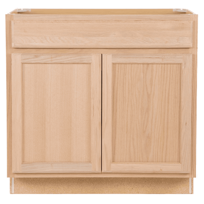 Oak Brook 36-In W X 35-In H X 23.75-In D Natural Unfinished Oak 1-Drawer Base Fully Assembled Cabinet (Flat Panel Square Style)