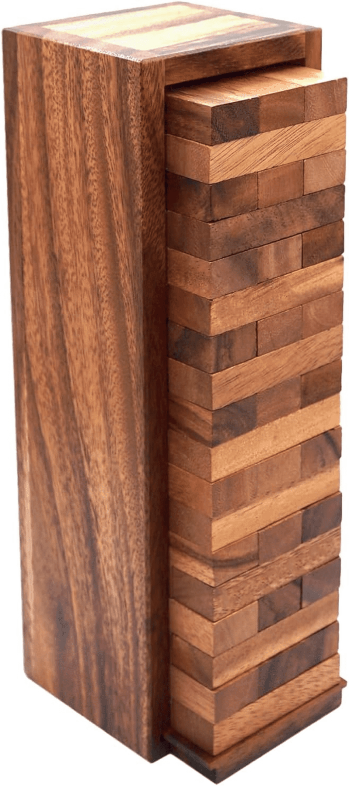 Wood Tumbling Tower Game - Ideal for Party Games, Kids Games, Building Games, Camping Games, Outdoor Games for Adults and Family, Classic Stacking Block Games for Challenging Your Skills