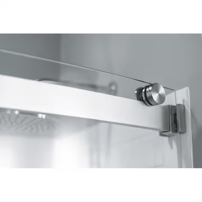 Elevate Brushed Nickel 34-5/8-In to 35-In W X 72-In H Frameless Corner Sliding Soft Close Shower Door - Image 6