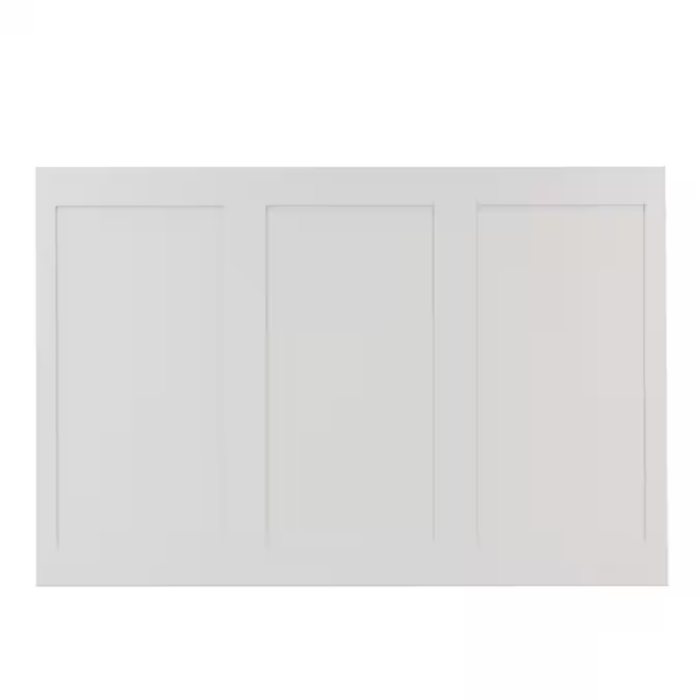 32-In X 48-In Smooth White MDF Wainscot Geometric Wall Panel