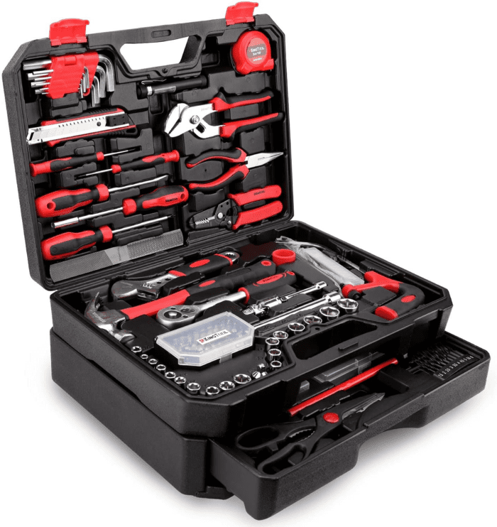 325 Piece Home Repair Tool Kit, General Home/Auto Repair Tool Set, Toolbox Storage Case with Drawer, General Household Tool Kit - Perfect for Homeowner, Diyer, Handyman