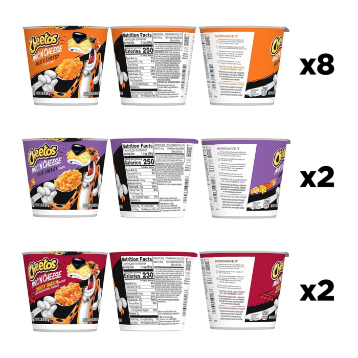 Mac & Cheese Cups, 3 Flavor Variety Pack, (Pack of 12) - Image 2