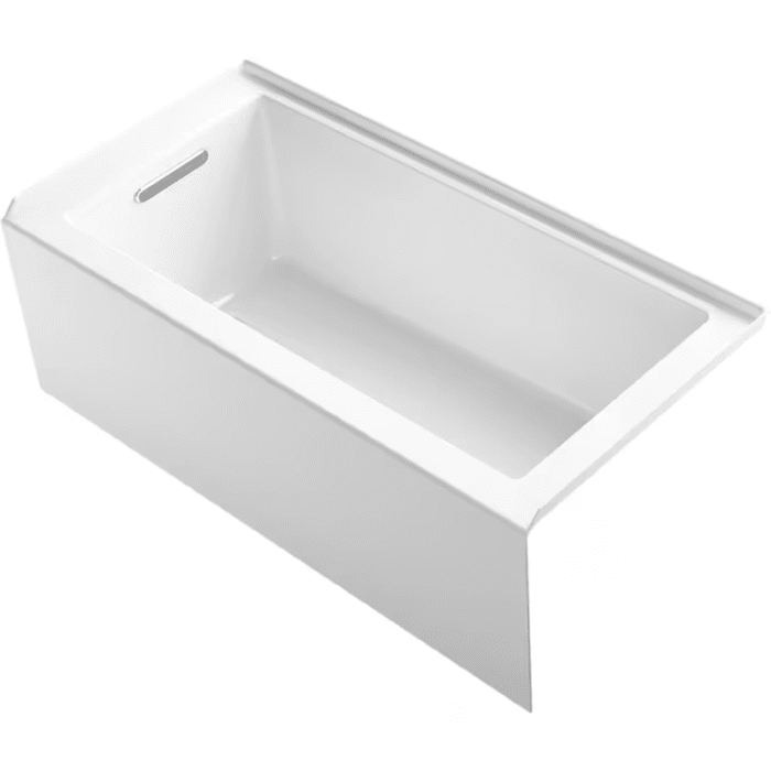 Underscore 30-In X 60-In White Acrylic Alcove Soaking Bathtub (Left Drain)