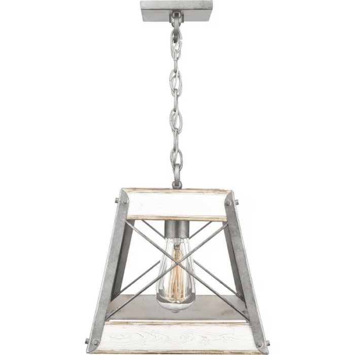 Bradberry 5-Light Antique White and Galvanized Farmhouse Linear Large Hanging Kitchen Island Light - Image 11