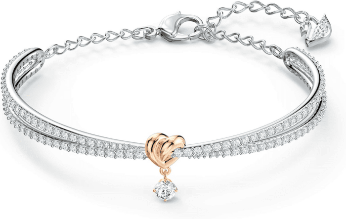 Lifelong Heart Necklace, Earrings, and Bracelet Crystal Jewelry Collection, Rose Gold & Rhodium Tone Finish