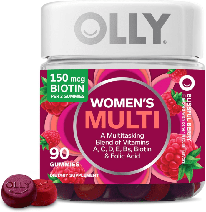 Women'S Multivitamin Gummy, Vitamins A, D, C, E, Biotin, Folic Acid, Adult Chewable Vitamin, Berry Flavor, 45 Day Supply - 90 Count (Packaging May Vary)