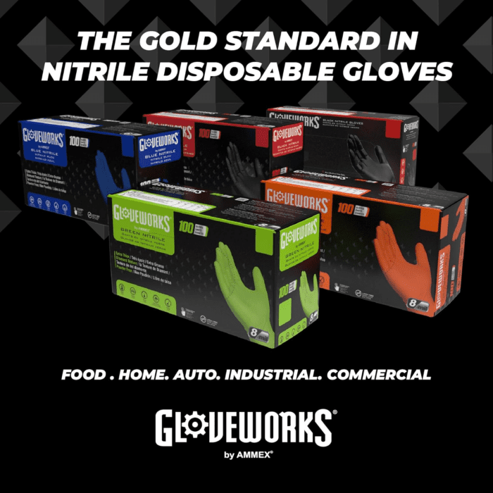 Black Disposable Nitrile Industrial Gloves, 5 Mil, Latex & Powder-Free, Food-Safe, Textured - Image 7