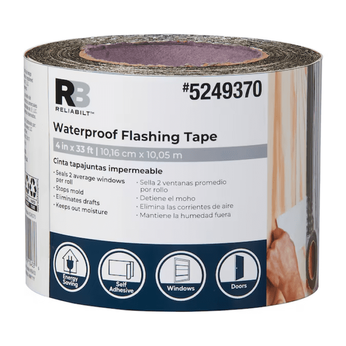 Self-Adhesive 4-In X 33-Ft Rubberized Asphalt Roll Flashing