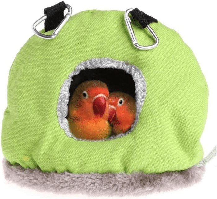 Bird Hammock Nest Plush Warm Hanging Tent Pet Parrot Swing Bed Cave Cage for Parakeet Canary Cockatiel Lovebird Hamster Random Color (Small)