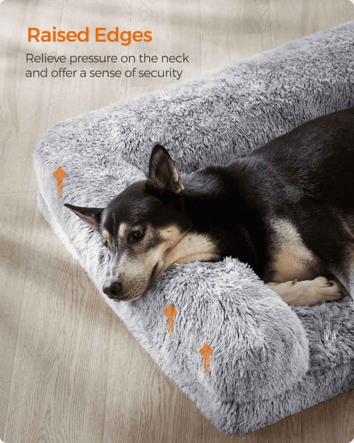 Dog Bed, Orthopaedic Dog Sofa Bed for Medium Dogs, Waterproof Ped Bed with Removable Washable Cover, 36 X 27 X 9 Inches, Gray Ombré UPGW232G01 - Image 3