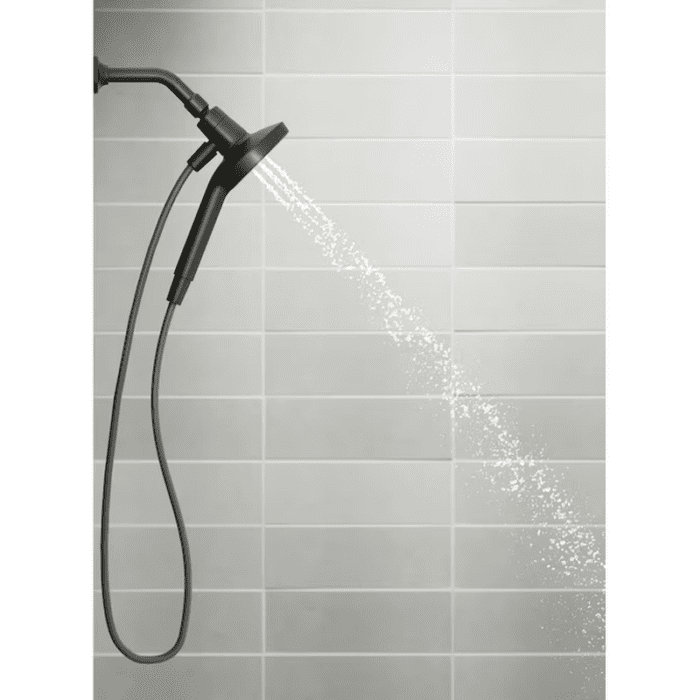 Rill Rite-Temp Matte Black 1-Handle Handheld 4.59-In round Bathtub and Shower Faucet Valve Included - Image 5