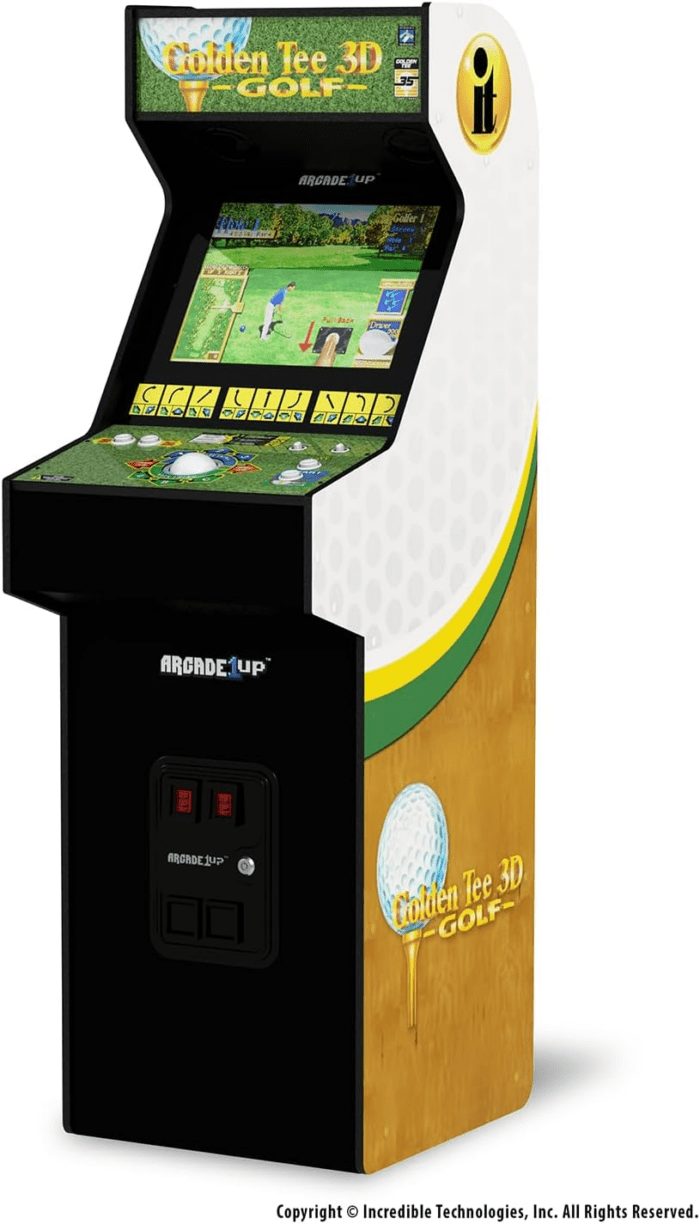 Golden Tee 3D Deluxe Arcade Machine, Built for Your Home, over 5-Foot-Tall Cabinet with 8 Classic Games - Image 5