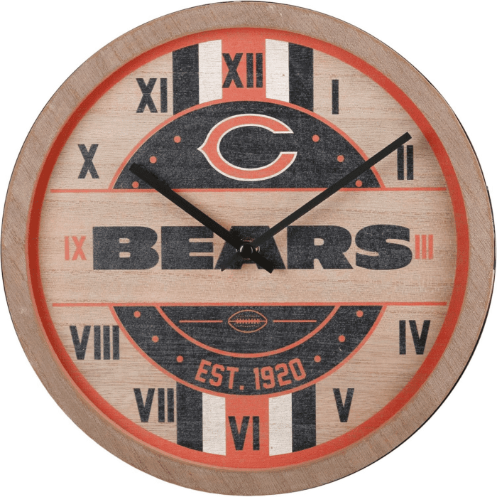 NFL Unisex-Adult NFL Wooden Barrel Wall Clock