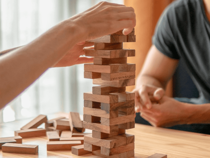 Wood Tumbling Tower Game - Ideal for Party Games, Kids Games, Building Games, Camping Games, Outdoor Games for Adults and Family, Classic Stacking Block Games for Challenging Your Skills - Image 4