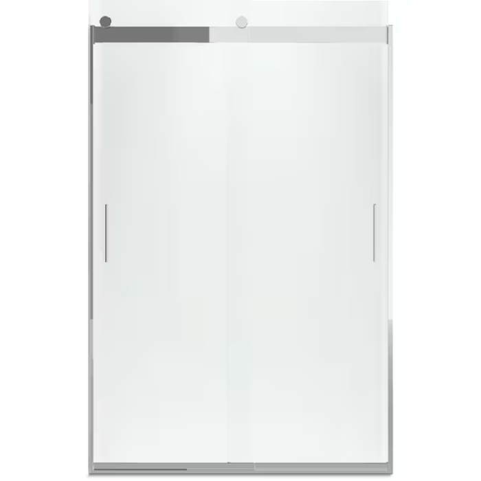 Levity Bright Silver 44-In to 48-In W X 74-In H Frameless Bypass Sliding Shower Door - Image 2